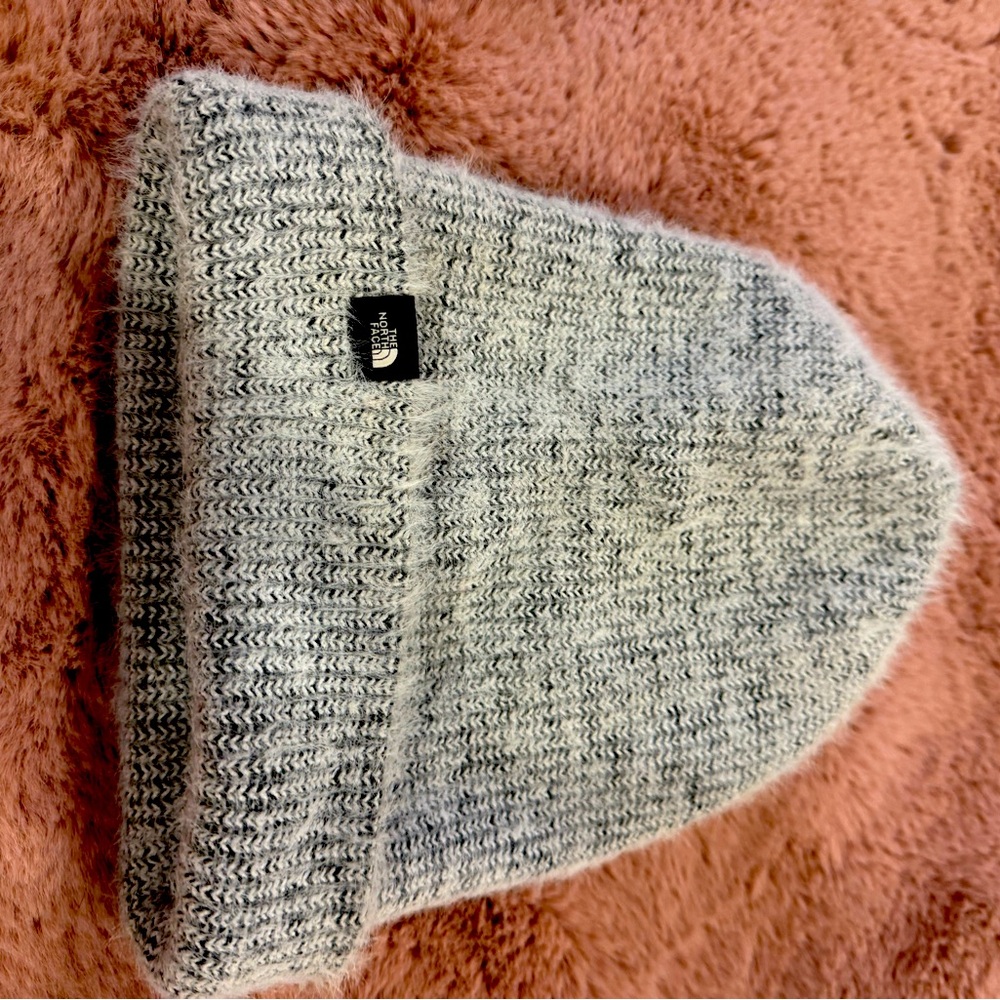 The North Face Light Gray Knit Beanie